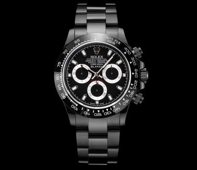 ROLEX Daytona 40*12.3MM 904L Steel 7750 Movement Black Bracelet Black with White Watch